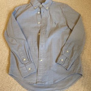 Ralph Lauren boy's gray button down size 6 excellent condition